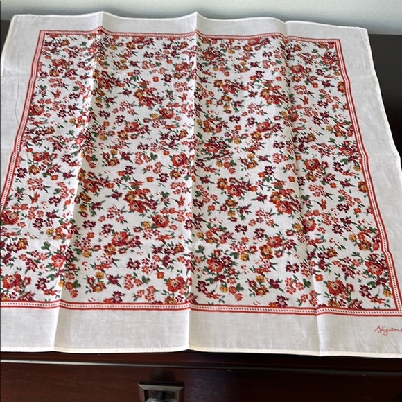 Sezane Accessories - Sezane Floral Scarf - Red and White 💯 cotton (this style no longer available)